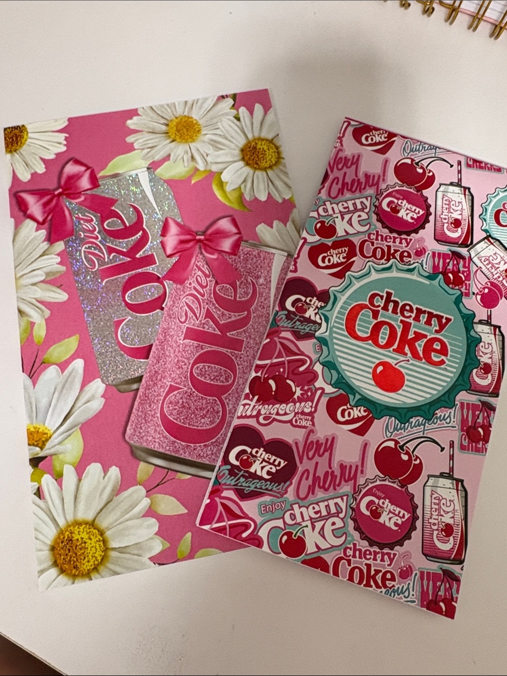 Diet coke cherry coke notepad bundle  -